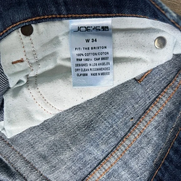 Joe’s Jeans Brixton Straight and Narrow Fit, Med Wash, Men’s Size 34W - Picture 5 of 13